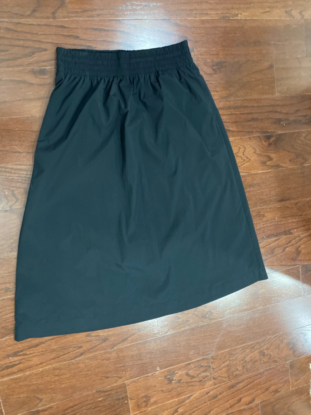 Athleta Large  Midday Midi Skirt Black Elastic Waist Skirt Versatile Athletic